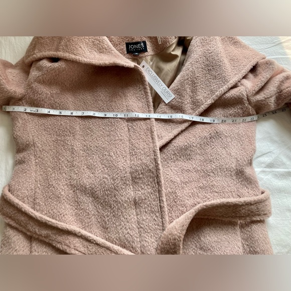 Jones New York Blush Wool Belted Trench Coat - Size 16 Extra Large XL - Picture 8 of 9
